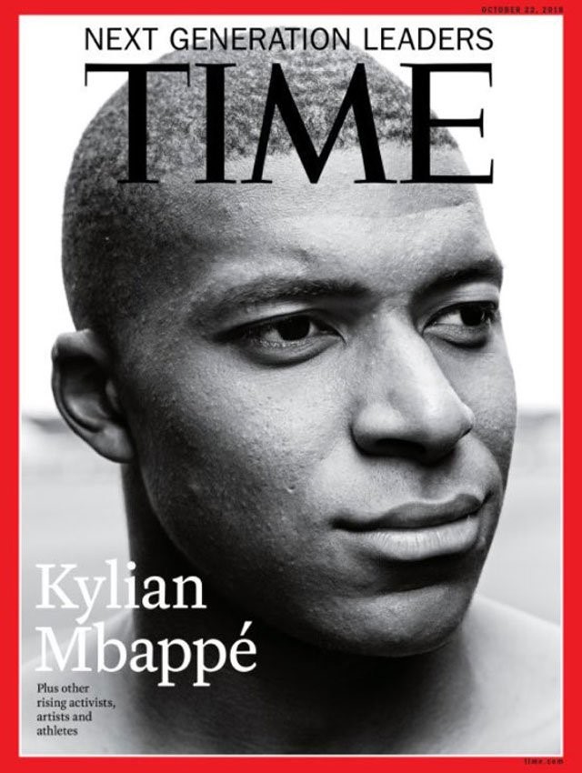 Kylian Mbappé, la copertina del Time magazine