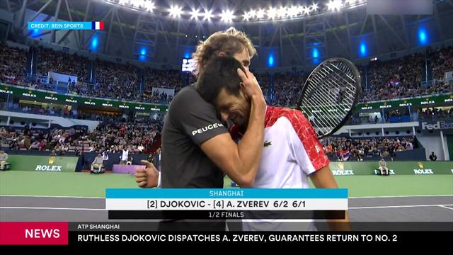 Masters 1000 Shanghai: Djokovic stende Zverev, Federer esce a sorpresa Masters 1000 Shanghai: Djokovic stende Zverev, Federer esce a sorpresa