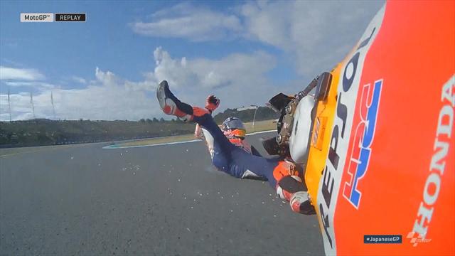 "Ganz schön platt": Márquez fliegt von der Strecke "Ganz schön platt": Márquez fliegt von der Strecke