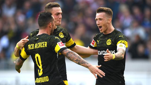 🇩🇪 El Borussia Dortmund de Alcácer avisa al Atleti: 0-4 al Stuttgart y sigue líder