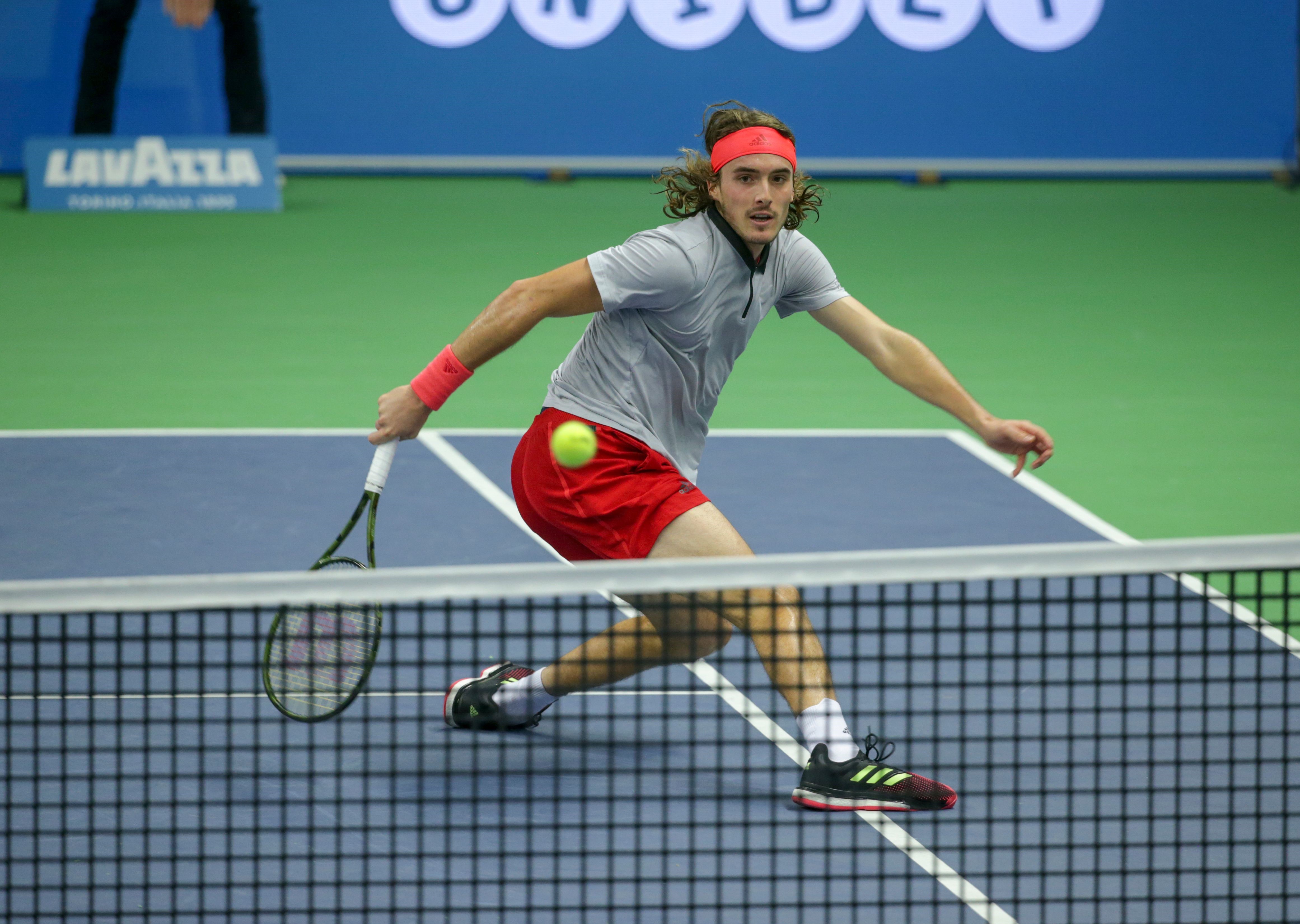 Stefanos Tsitsipas lors du tournoi ATP de Stockholm