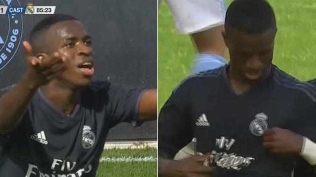 Expulsé avec la réserve du Real, Vinicius Jr a imité Cristiano Ronaldo