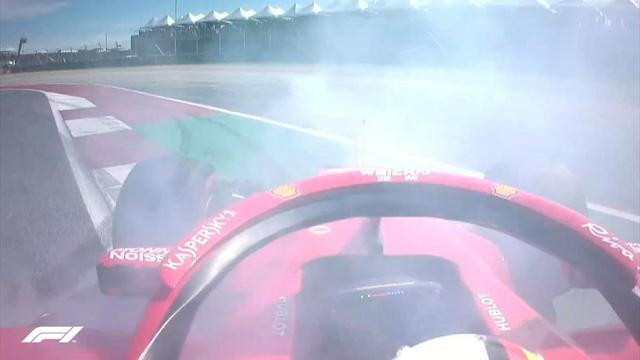 Nouvelle erreur de pilotage de Vettel dès le premier tour