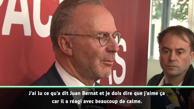 Rummenigge a apprécié la réaction de Bernat Rummenigge a apprécié la réaction de Bernat
