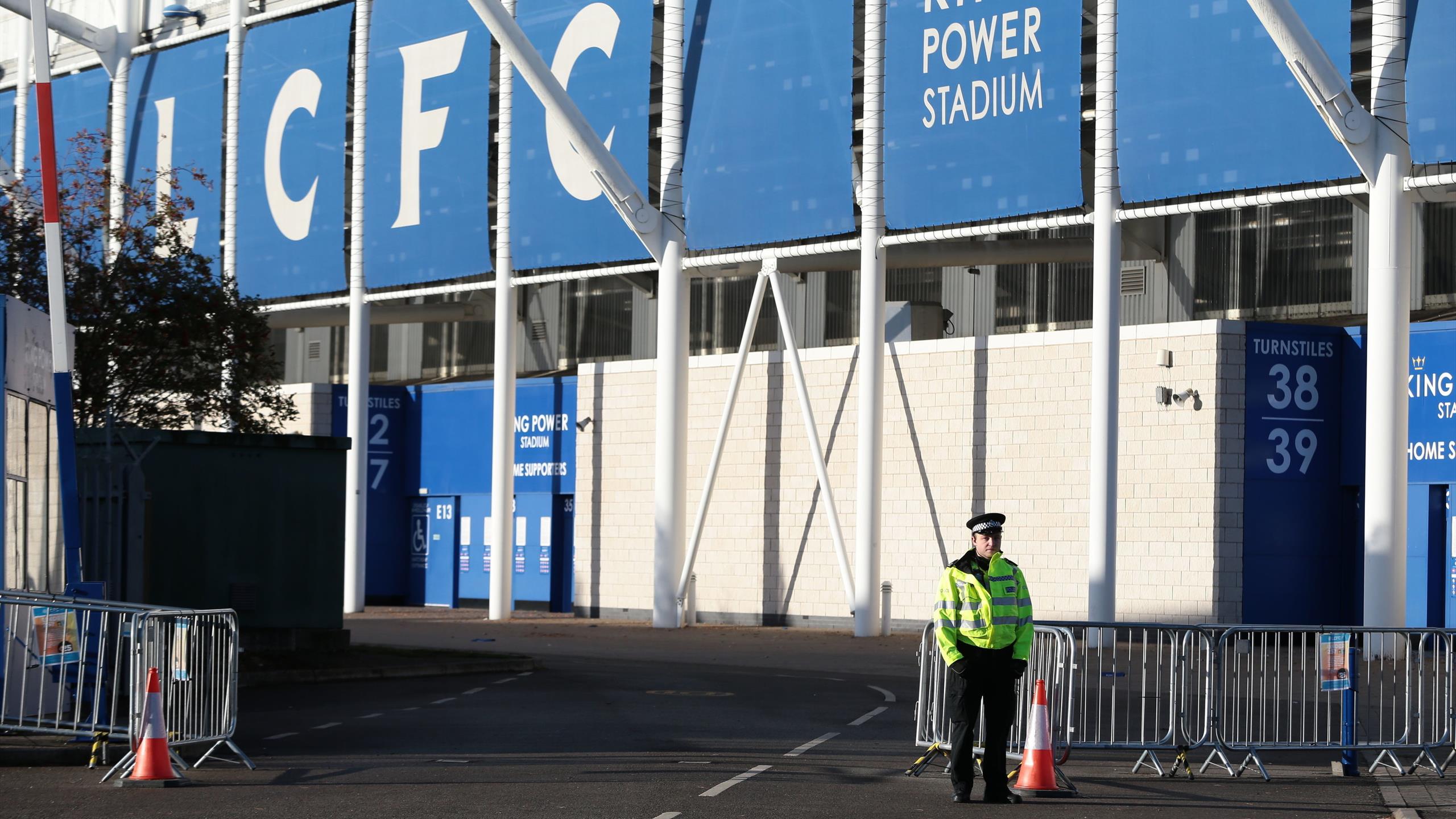 Tributes laid at helicopter crash site near King Power Stadium Eurosport