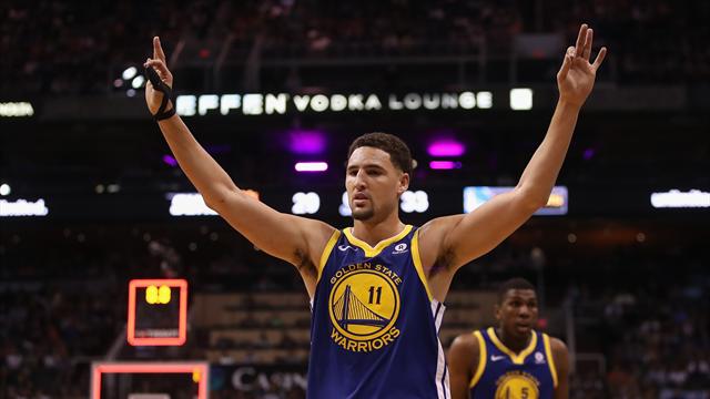 14/24 de loin, 52 points en 27 minutes... Les images du coup de folie de Klay Thompson
