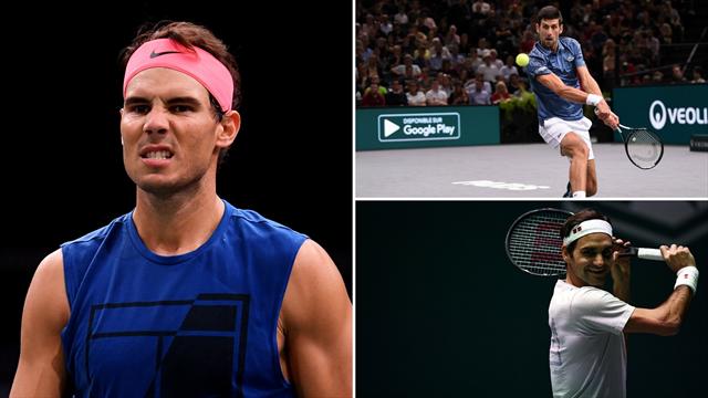 Nadal, Djokovic y Federer, grandes protagonistas de los logros del año en la ATP Nadal, Djokovic y Federer, grandes protagonistas de los logros del año en la ATP