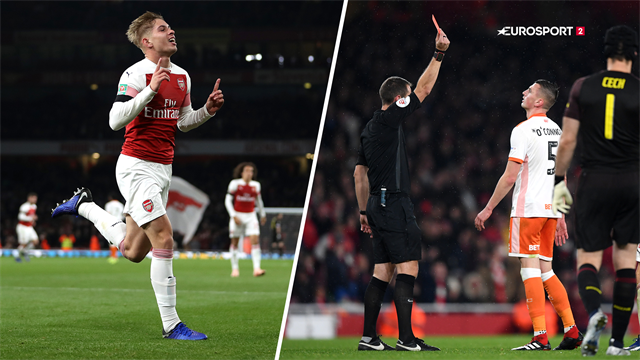 Highlights: To røde kort gjorde Arsenals Carabao Cup-kamp mod Blackpool til et drama Highlights: To røde kort gjorde Arsenals Carabao Cup-kamp mod Blackpool til et drama