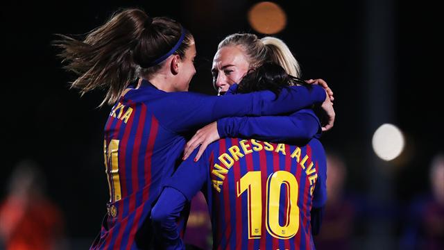 Champions femenina: El Barça golea también en Glasgow y está en cuartos (0-3, global 0-8)