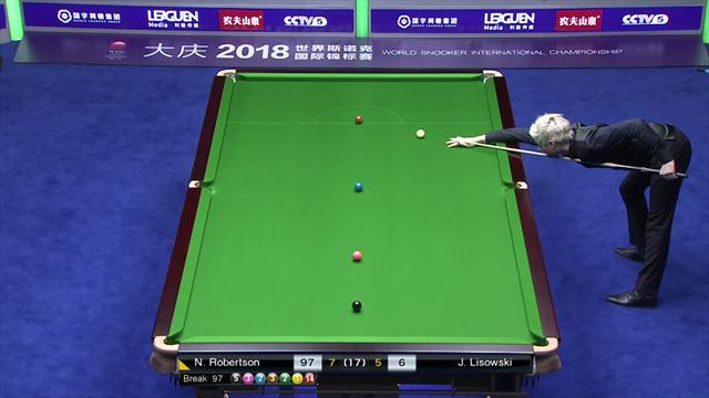 Watch Roberton finish off classy century break to stretch lead over Lisowski Watch Roberton finish off classy century break to stretch lead over Lisowski