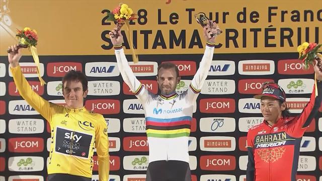 Valverde outsprints Thomas to win the Tour de France's Saitama Criterium Valverde outsprints Thomas to win the Tour de France's Saitama Criterium