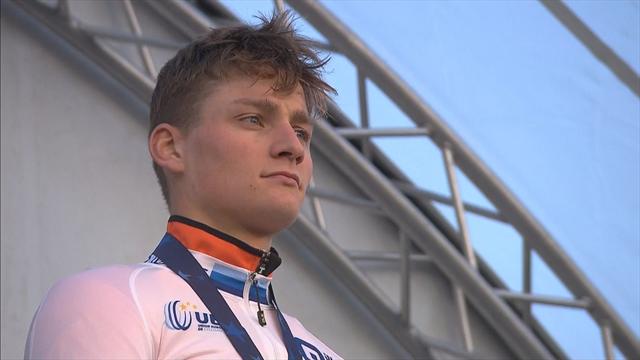 Podium from Van der Poel's victory Podium from Van der Poel's victory