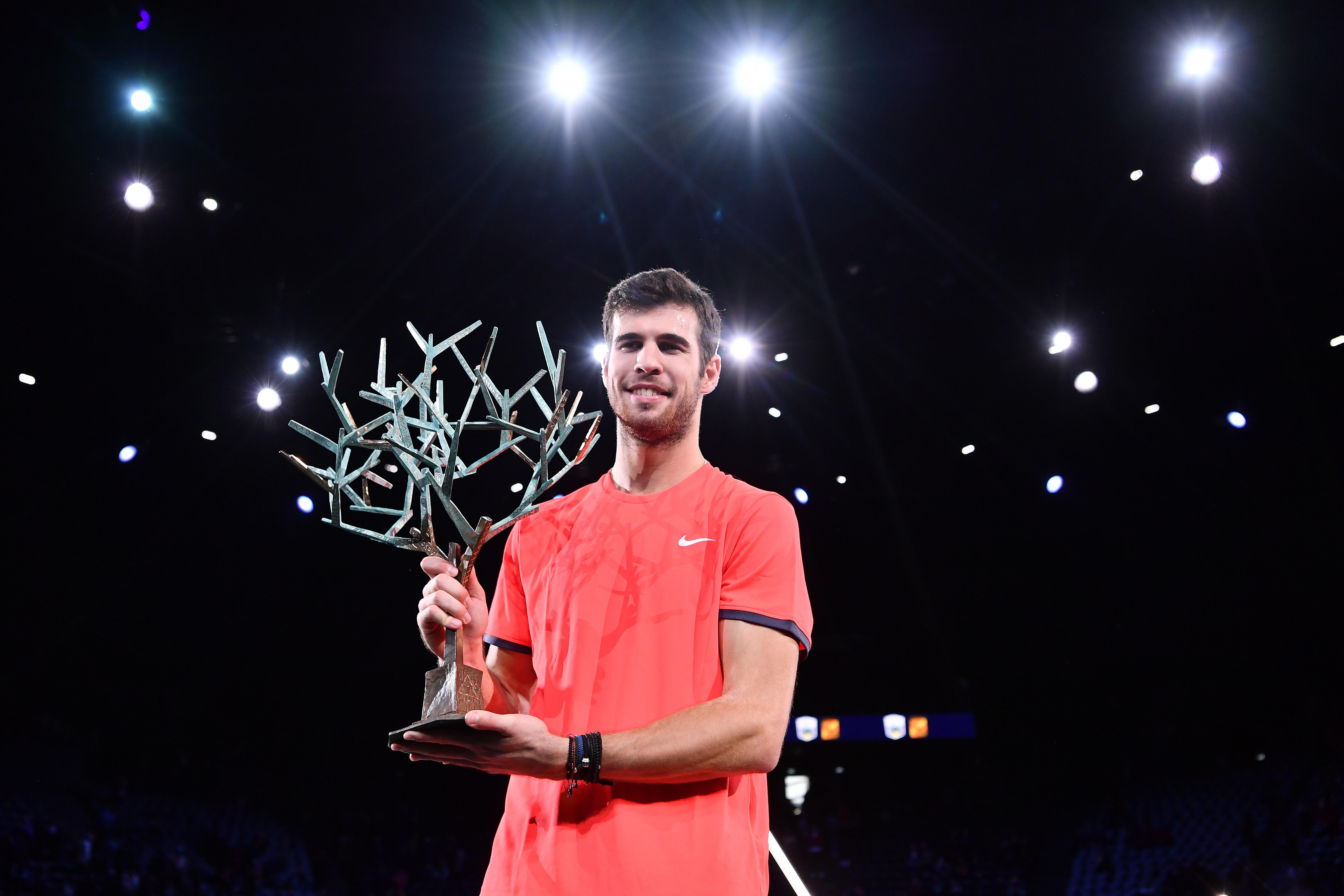 Karen Khachanov lors du Rolex Paris Masters