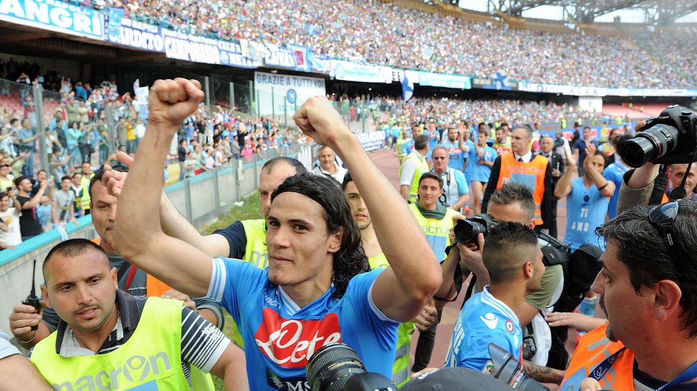 Edinson Cavani ai tempi di Napoli, stagione 2012/13