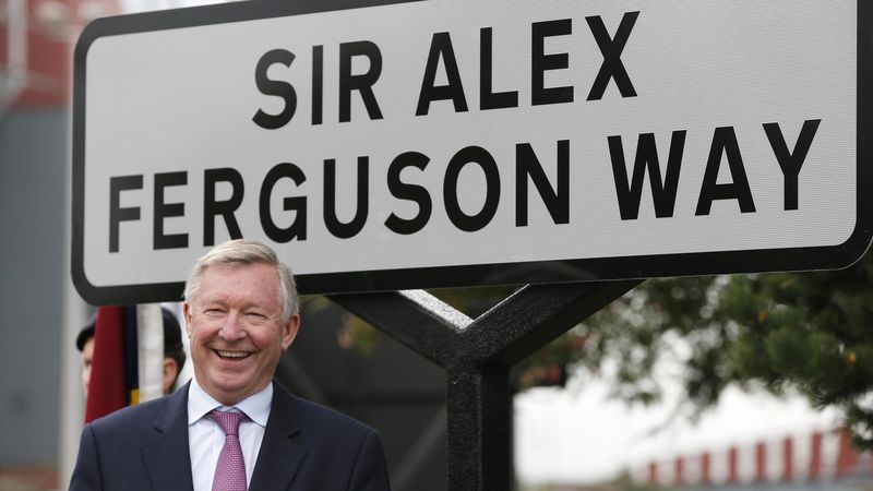 Sir Alex Ferguson at Old Trafford.