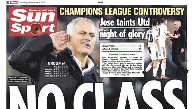 L'esultanza polemica di Mourinho divide la stampa inglese: senza classe o Special Comeback?