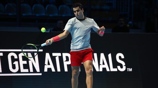 Next Gen ATP 2018, Tiafoe-Munar: Victoria y a semifinales (1-4, 3-4(3) y 1-4)
