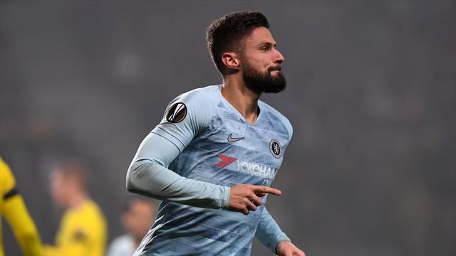 Giroud header sends Chelsea into knockout round