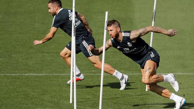 Carvajal gana ritmo; Marcelo y Varane empiezan a trabajar con el grupo