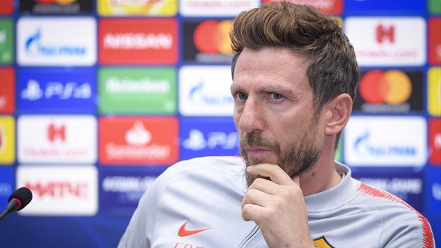 Di Francesco: "Guai ad accontentarci, magari metterò ai ragazzi la musichetta della Champions" Di Francesco: "Guai ad accontentarci, magari metterò ai ragazzi la musichetta della Champions"