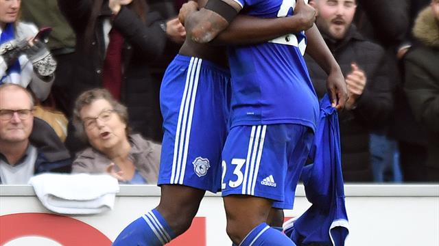 Bamba embroiled in shirt-off celebration row as Cardiff beat Brighton