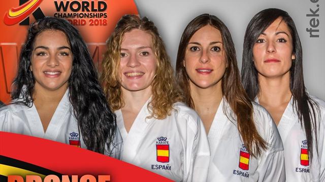 🥉🥋 Bronce para el equipo español femenino de kumite en el Mundial de kárate