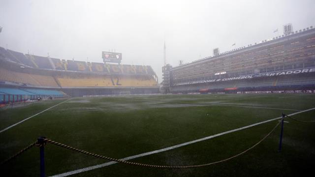 La lluvia obliga a aplazar para el domingo la primera final de la Libertadores entre Boca y River