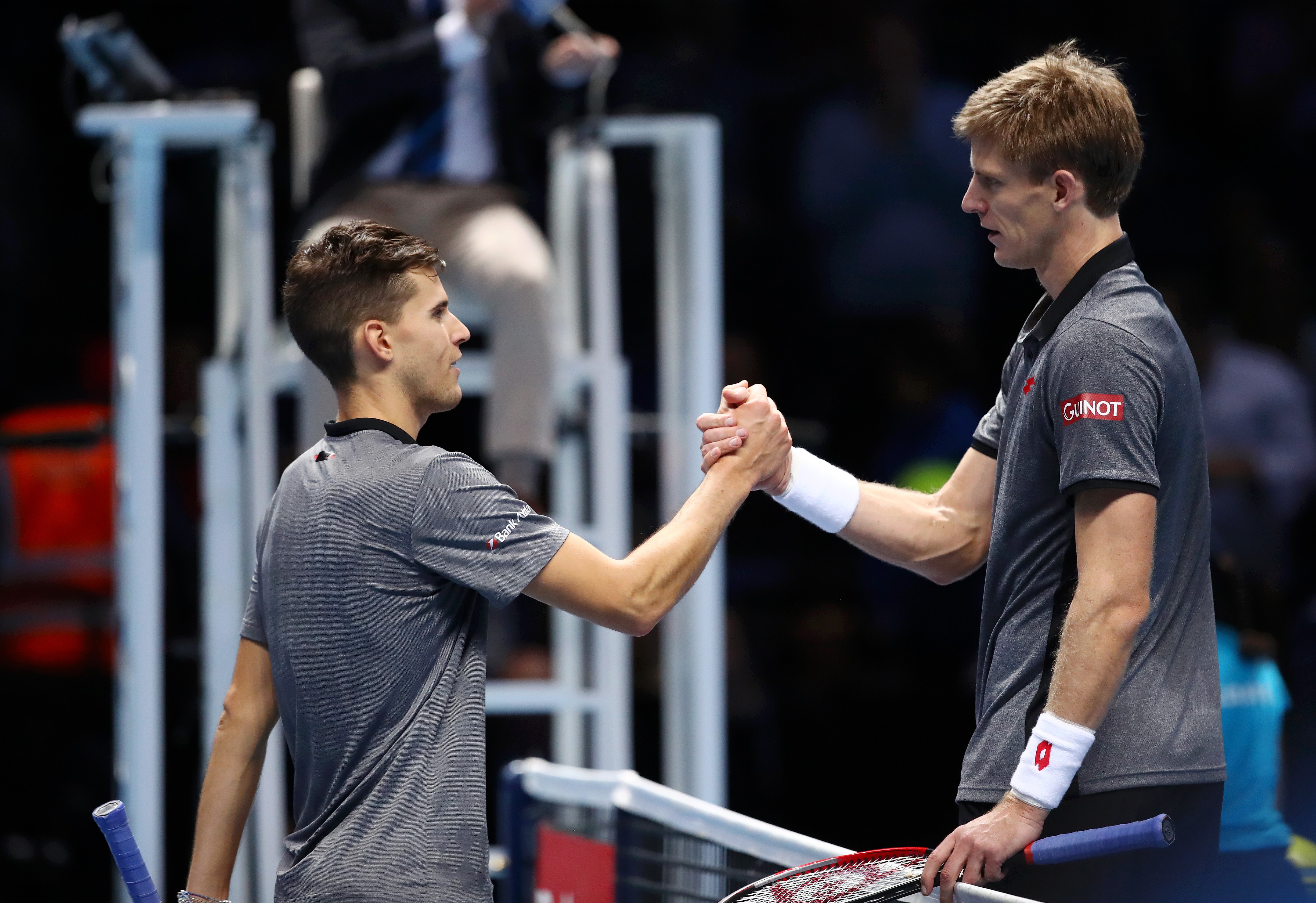 Dominic Thiem et Kevin Anderson lors du Masters 2018