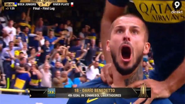Boca åter i ledning - Benedetto med vackert mål Boca åter i ledning - Benedetto med vackert mål