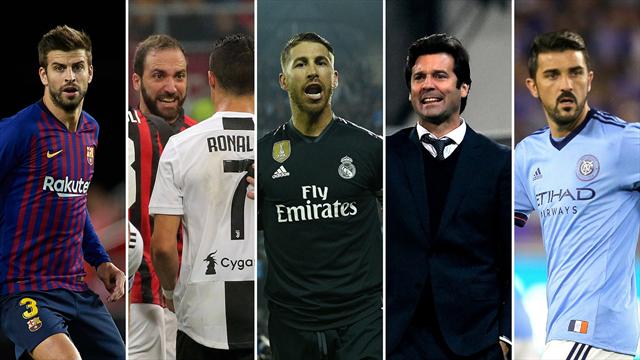 Piqué, Higuaín y Cristiano, Ramos, Solari y Villa, los nombres del día Piqué, Higuaín y Cristiano, Ramos, Solari y Villa, los nombres del día