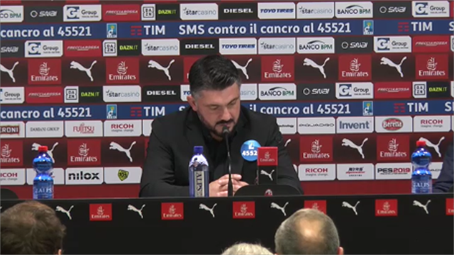 Gattuso: "Non esistono partite abbordabili, 3/4 mesi fa con il Torino avremmo perso" Gattuso: "Non esistono partite abbordabili, 3/4 mesi fa con il Torino avremmo perso"