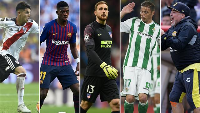 Palacios, Dembélé, Oblak, Joaquín y Maradona, los nombres del día Palacios, Dembélé, Oblak, Joaquín y Maradona, los nombres del día