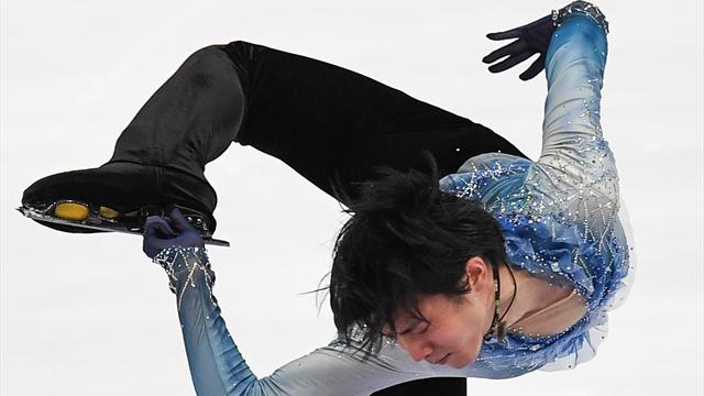 Wereldrecord! Hanyu fenomenaal op korte kür in Moskou Wereldrecord! Hanyu fenomenaal op korte kür in Moskou