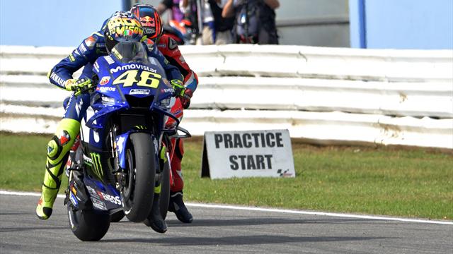 De start van Valentino Rossi: net even anders dan alle anderen De start van Valentino Rossi: net even anders dan alle anderen