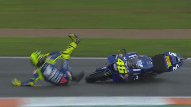 Un crash pas rassurant pour Rossi Un crash pas rassurant pour Rossi