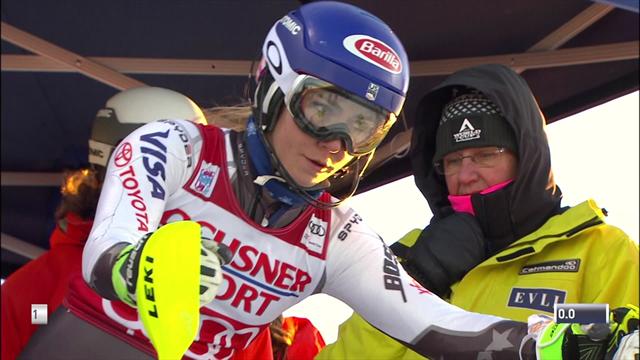 Partie avec le dossard 1, Shiffrin a logiquement pris les devants Partie avec le dossard 1, Shiffrin a logiquement pris les devants