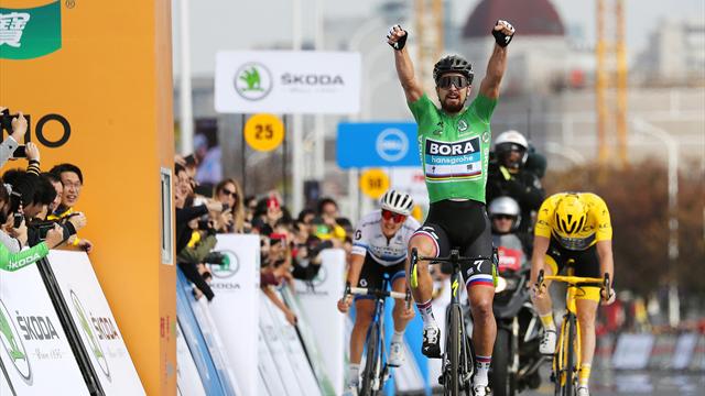Au sprint, Sagan s'impose devant Thomas et Trentin Au sprint, Sagan s'impose devant Thomas et Trentin