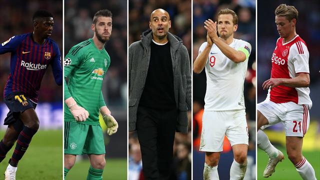 Dembélé, De Gea, Guardiola, Kane y De Jong, los nombres del día Dembélé, De Gea, Guardiola, Kane y De Jong, los nombres del día