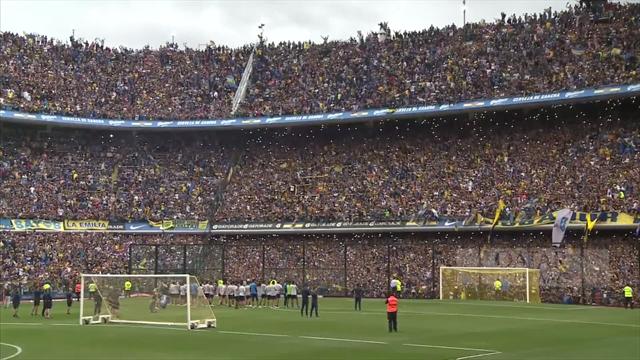 Ongelofelijk! Vijftigduizend (!) fans van de partij bij training Boca Juniors Ongelofelijk! Vijftigduizend (!) fans van de partij bij training Boca Juniors