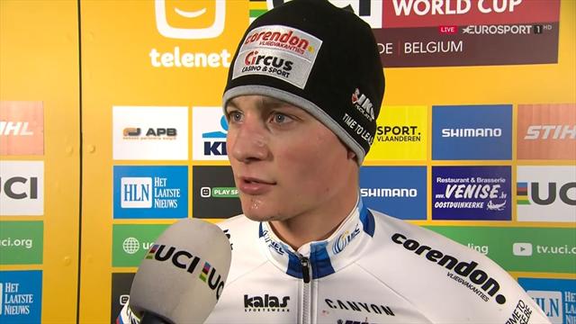 Van der Poel: 'Lastig om hier in Koksijde solo te rijden' Van der Poel: 'Lastig om hier in Koksijde solo te rijden'