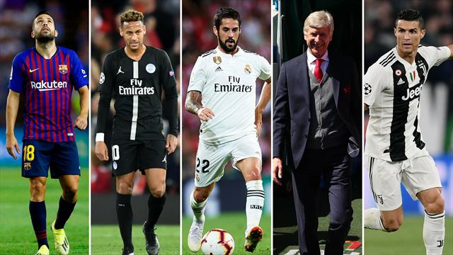 Jordi Alba, Neymar, Isco, Wenger y Cristiano Ronaldo, los nombres del día Jordi Alba, Neymar, Isco, Wenger y Cristiano Ronaldo, los nombres del día