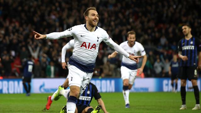 Eriksen strike keeps Tottenham's Champions League hopes alive