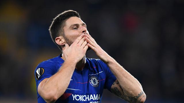 Sarri : "Nous aurions pu terminer le match avec Giroud en défense centrale" Sarri : "Nous aurions pu terminer le match avec Giroud en défense centrale"