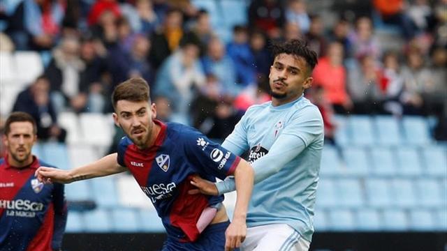 ⚽🥇 Pichichi Aspas, con un doblete, regala la primera sonrisa a Cardoso frente al Huesca (2-0)