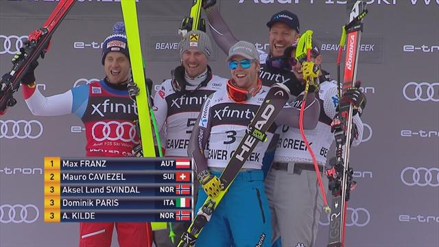 Franz enjoys his podium moment at Beaver Creek Super G Franz enjoys his podium moment at Beaver Creek Super G