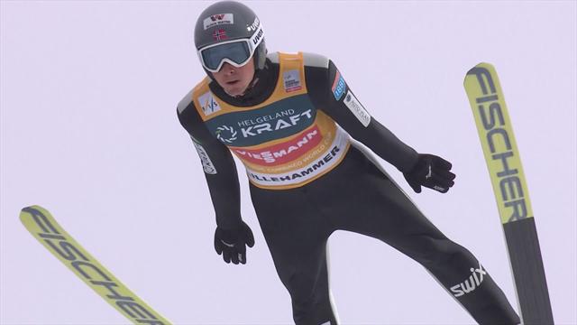Riiber shines in jump at Lillehammer Riiber shines in jump at Lillehammer