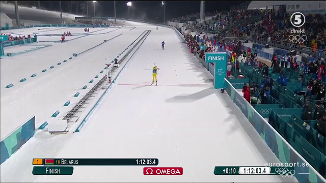 Här säkrar Hanna Öberg svenskt silver i stafetten Här säkrar Hanna Öberg svenskt silver i stafetten