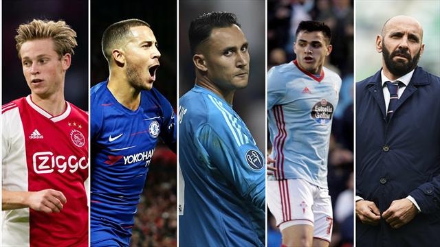 De Jong, Hazard, Maxi Gómez, Keylor Navas y Monchi, los nombres del día De Jong, Hazard, Maxi Gómez, Keylor Navas y Monchi, los nombres del día