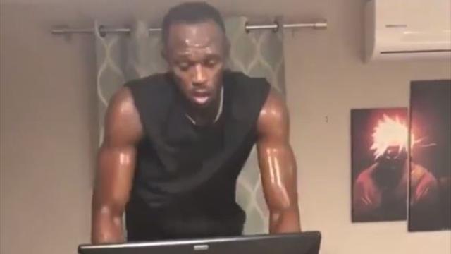 Usain Bolt se pega un palizón en la bici estática ¡Puso el suelo perdido! Usain Bolt se pega un palizón en la bici estática ¡Puso el suelo perdido!
