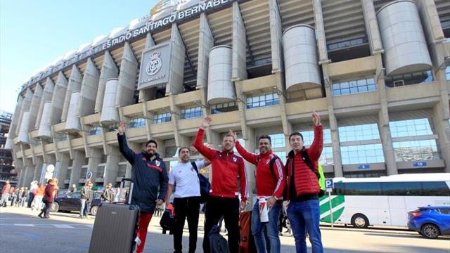 La final de la Copa Libertadores empieza a vivirse en los alrededores del Bernabéu